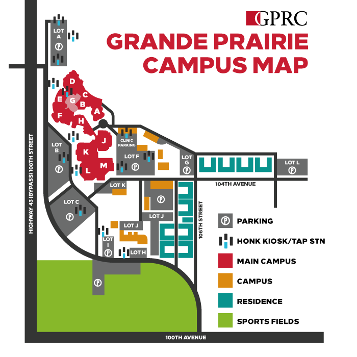Grande Prairie Campus Map